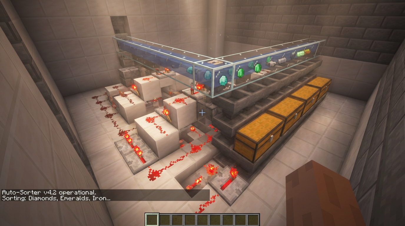 How To Build An Efficient Auto Sorter Redstone System
