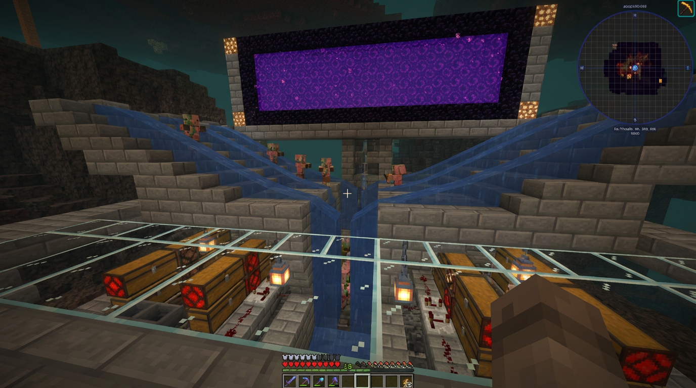 How To Build High Efficiency Portal Based Gold Farms Building Water Flushes And Sorting Systems