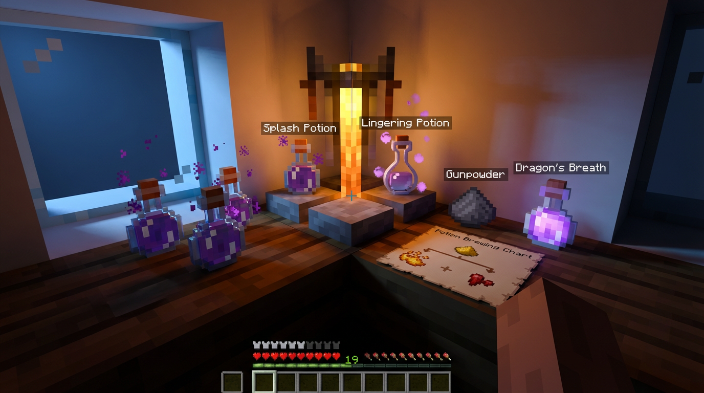 Creating Splash And Lingering Potion Varieties