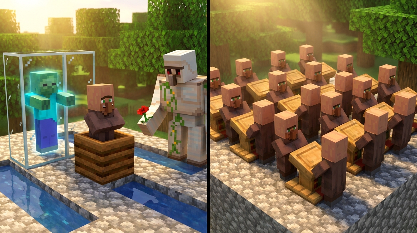 Differences Between Java and Bedrock Iron Mechanics