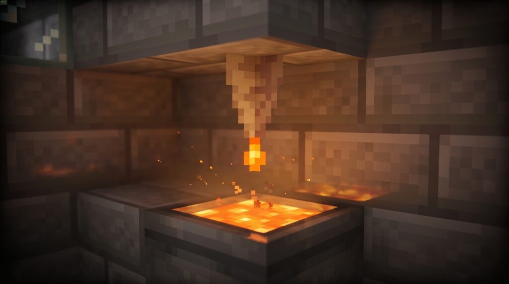 how to build an infinite lava source in minecraft 1767697279638