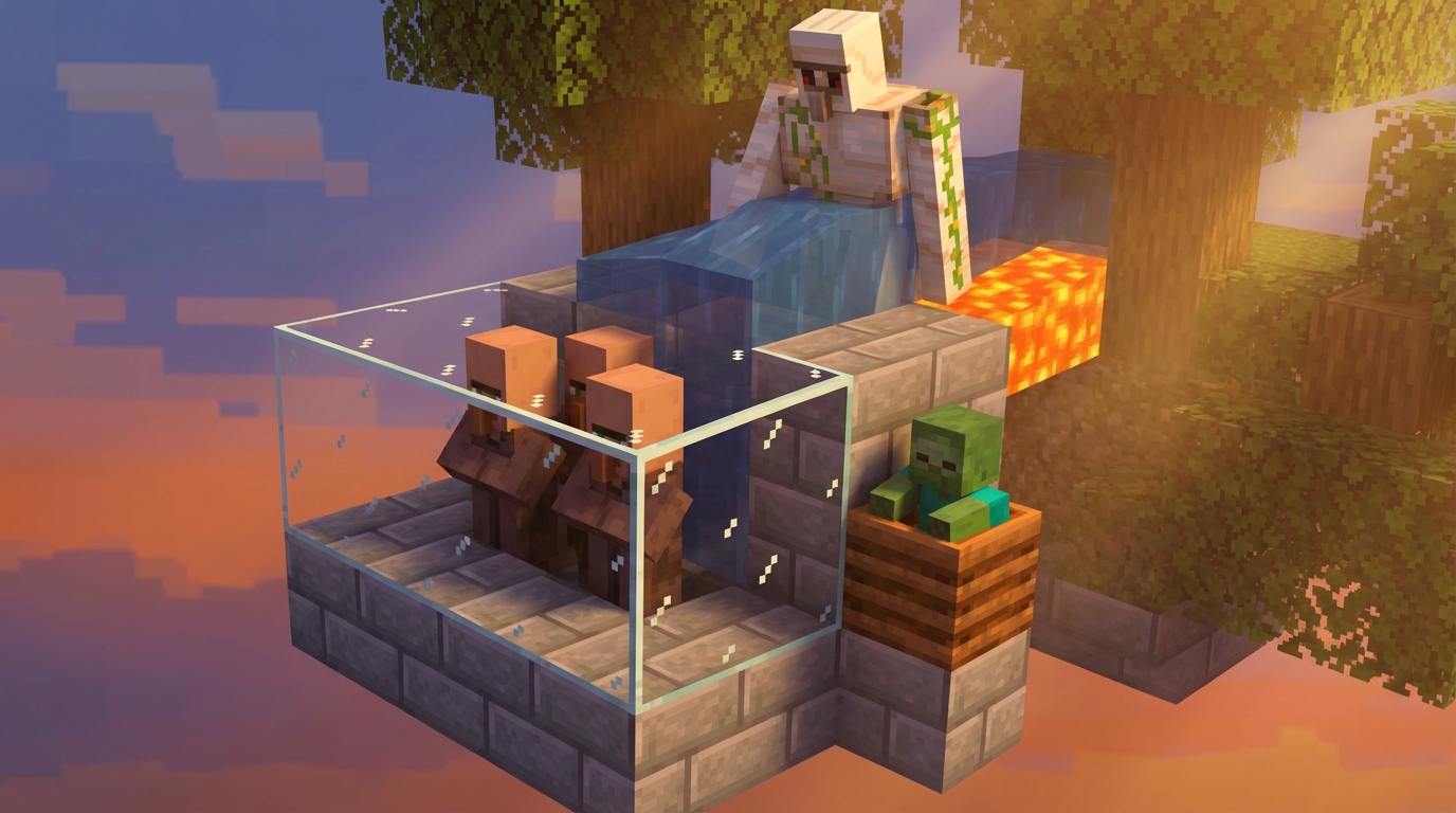 How to Build Your First Easy Iron Farm in Minecraft