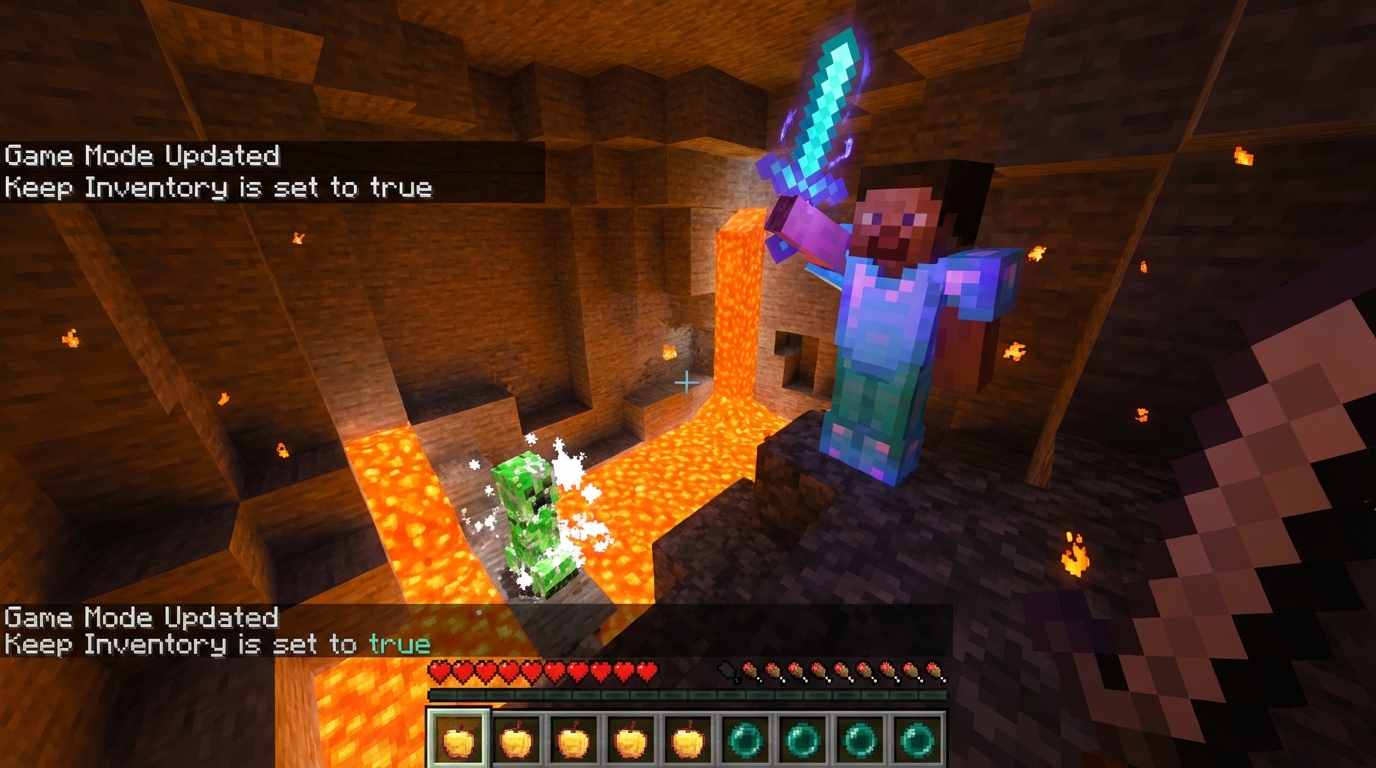 How To Use The Keep Inventory Cheat Code In Minecraft