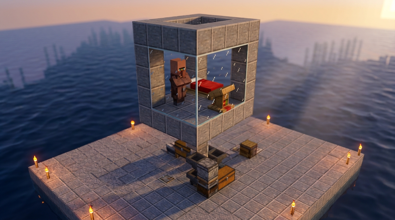 Setting Up The Villager Chamber And Ocean Platform