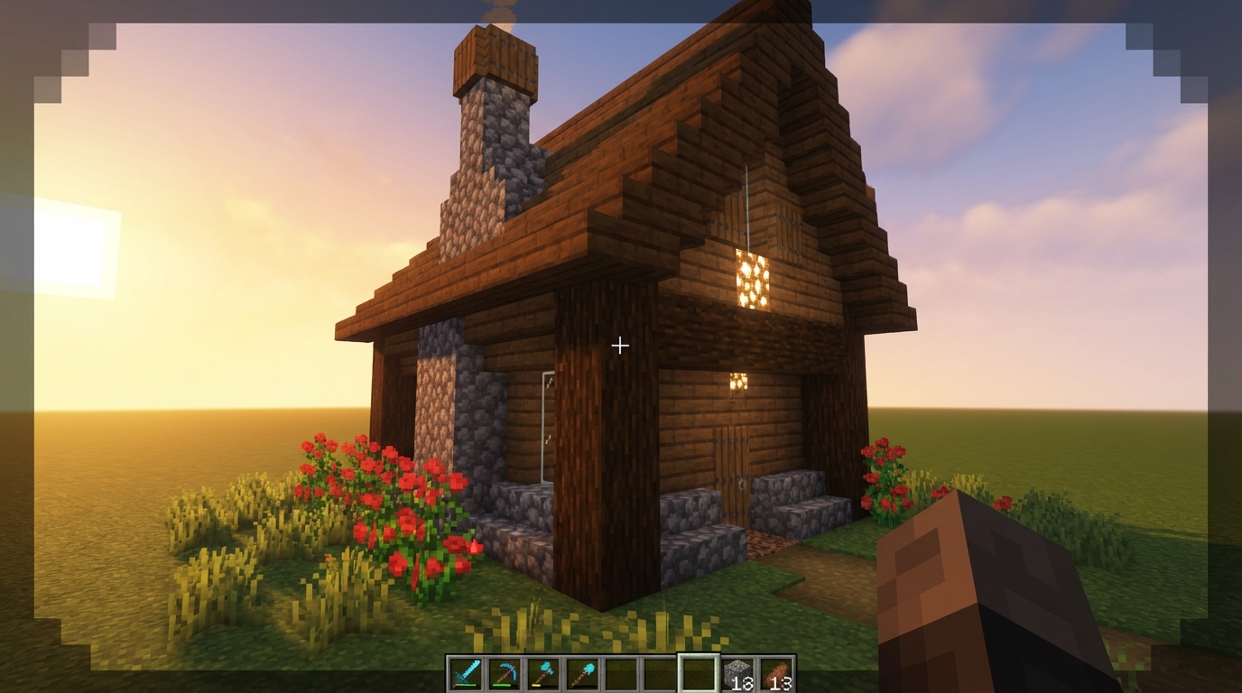Simple Starter Base Designs For Your First Night Building With Spruce And Cobblestone Palettes