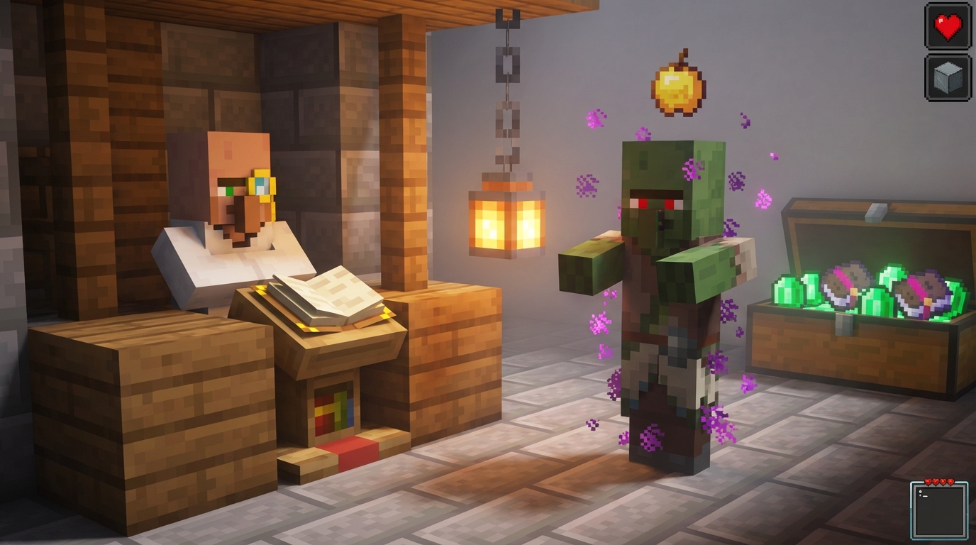 How To Build A Simple Villager Trading Hall For Cheap Enchantments Restocking Trades And Lowering Your Prices