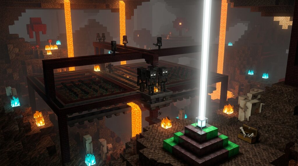 How To Build An Efficient Wither Skeleton Farm For Infinite Beacons how to build an efficient wither skeleton farm for 1774864874972