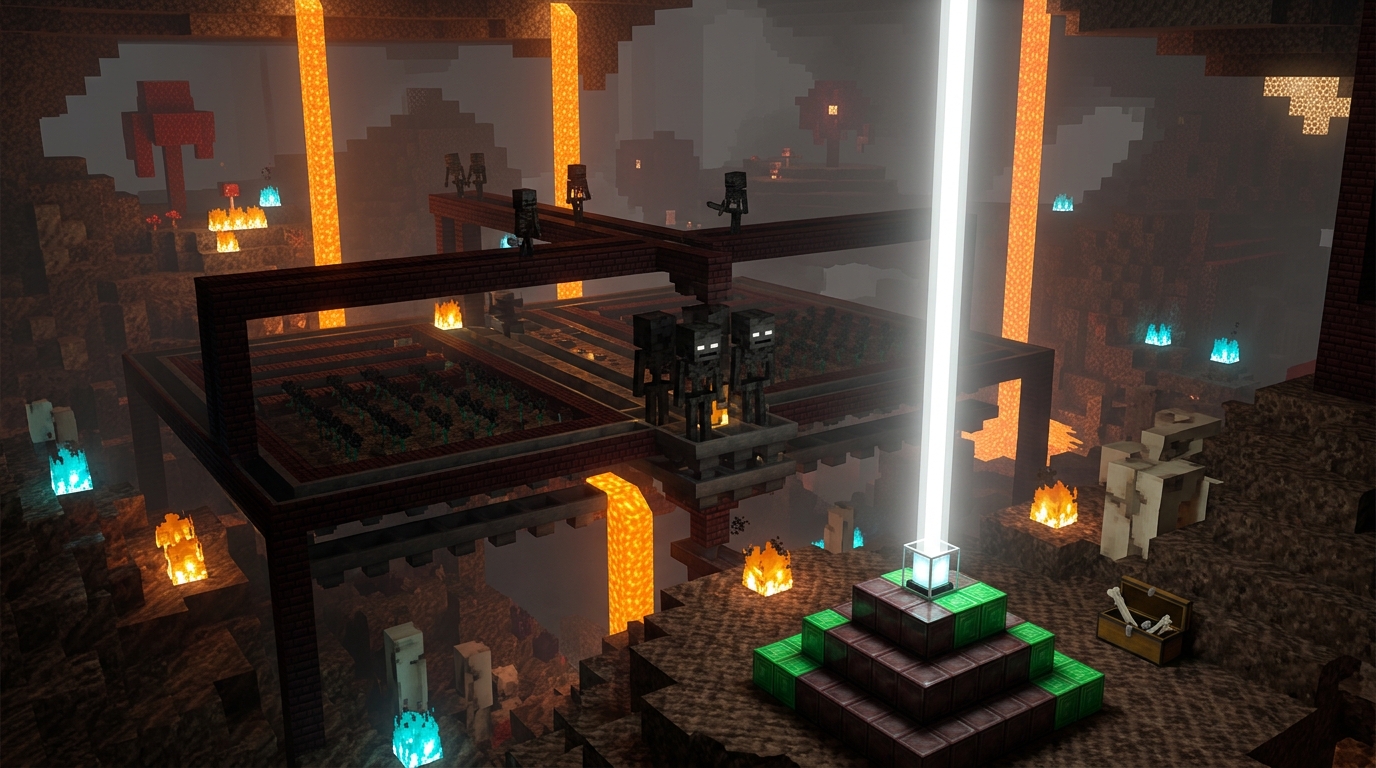 How To Build An Efficient Wither Skeleton Farm For Infinite Beacons How To Build An Efficient Wither Skeleton Farm For Infinite Beacons