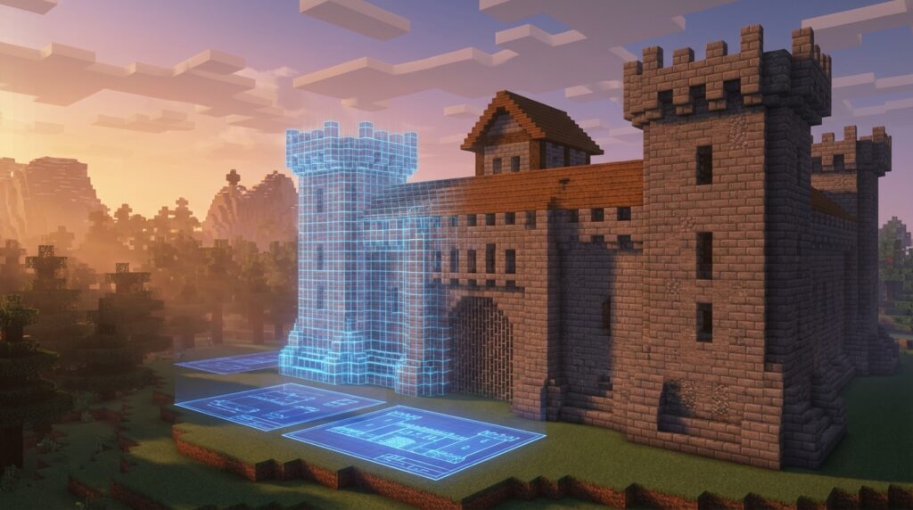 ultimate minecraft medieval castle blueprints and 1774260472459