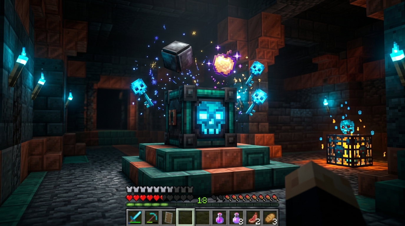 High Risk High Reward Guide To Ominous Trial Spawner Loot Exclusive Loot Inside The Ominous Vault