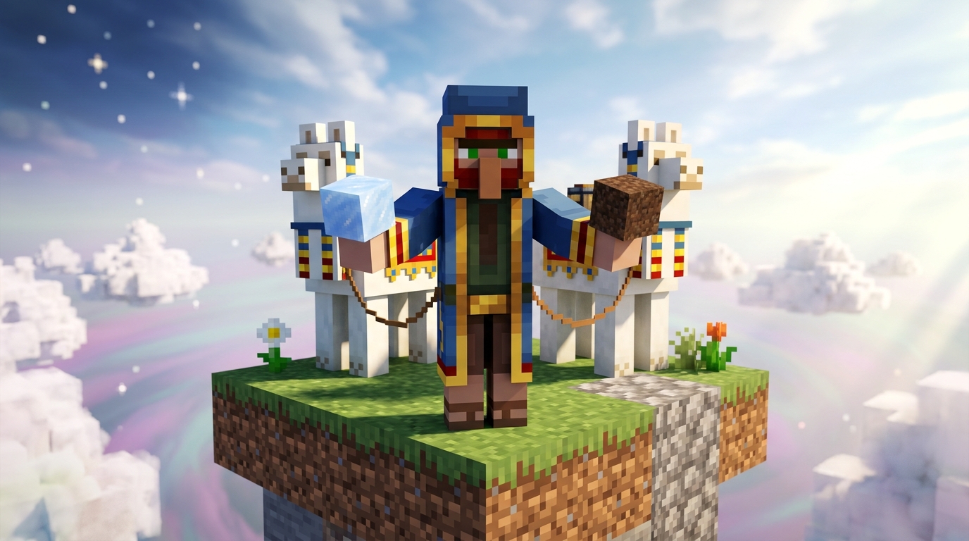 How To Find Rare Wandering Trader Trades For Survival Success Rare Biome Blocks For Skyblock Challenges