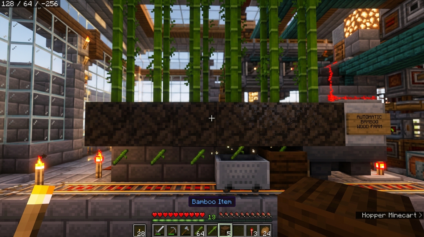How To Build An Automatic Bamboo Wood Farm For Infinite Planks Why Mud Blocks Are Perfect For Item Collection