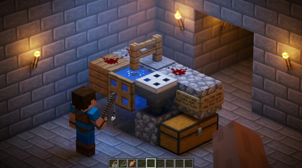 How To Build A Simple Automatic Fish Farm In Minecraft how to build a simple automatic fish farm in minec 1779012131235