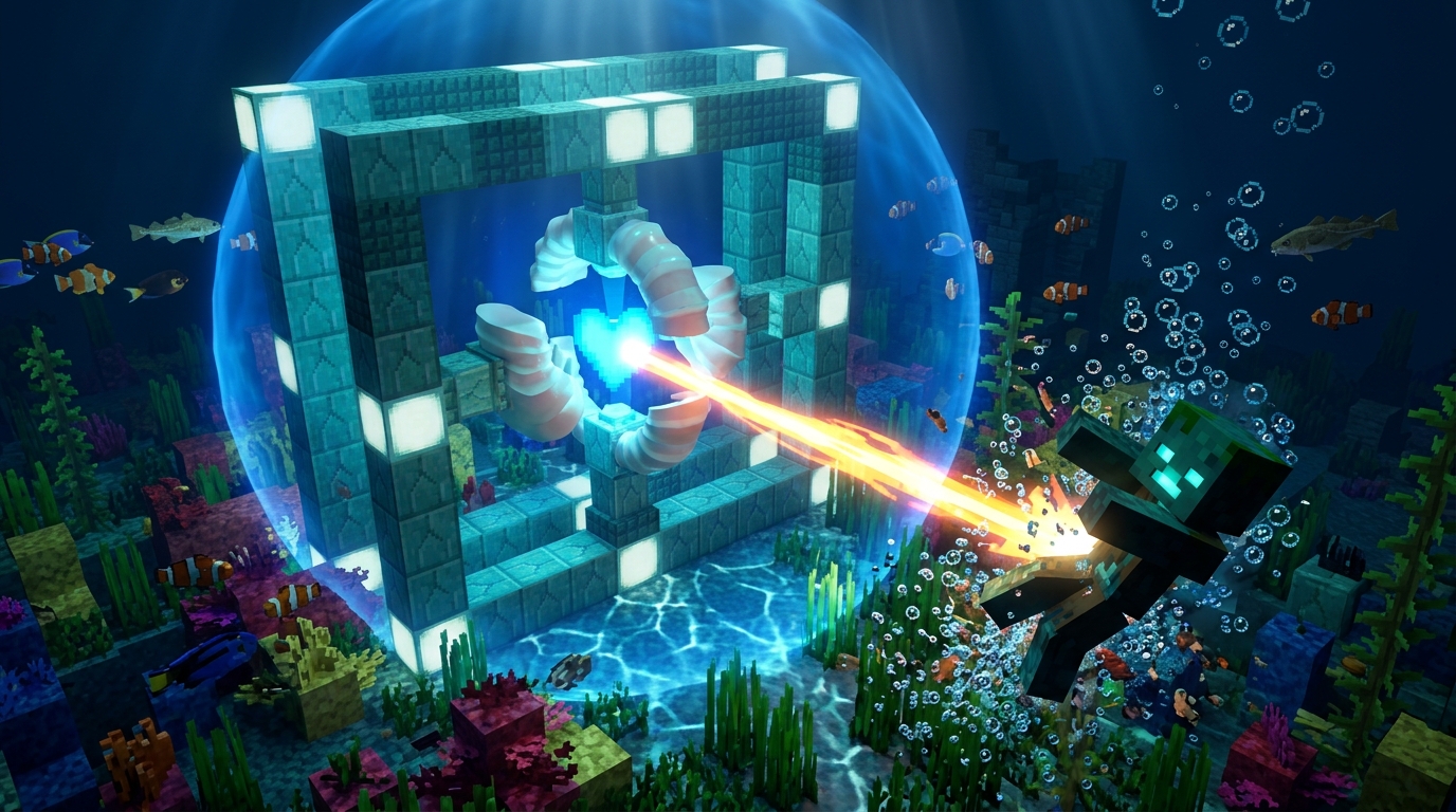 Maximizing Conduit Range And Attacking Hostile Mobs
