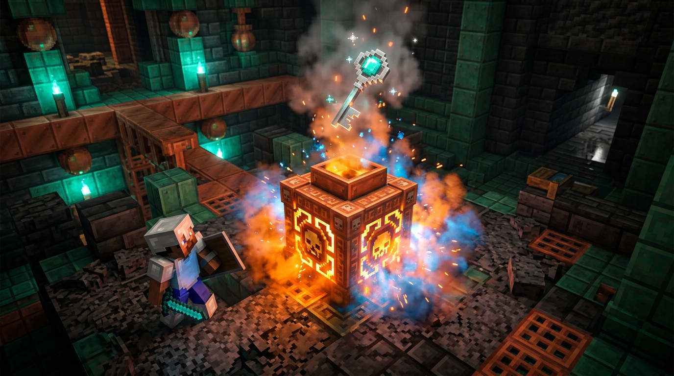 Triggering Trial Spawners For Guaranteed Key Rewards