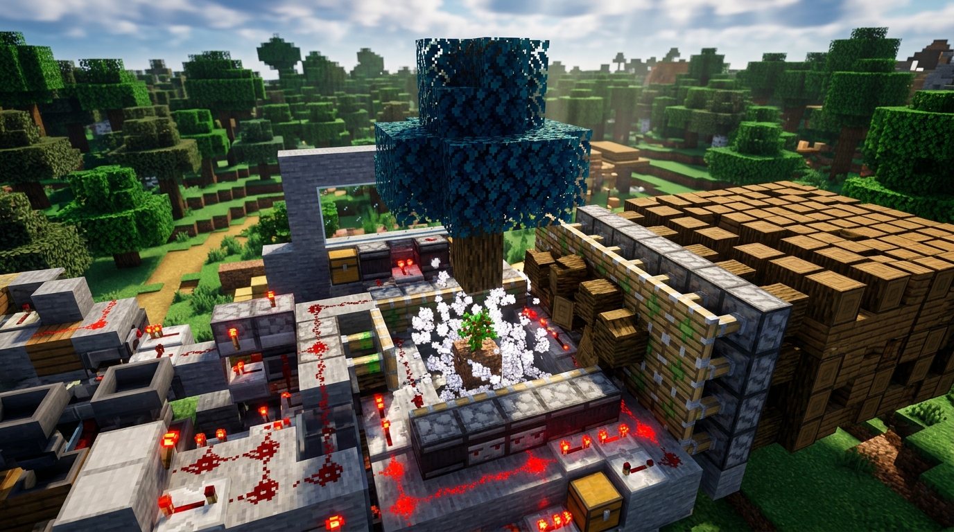 Build Your Own High Speed Instant Tree Farm Redstone