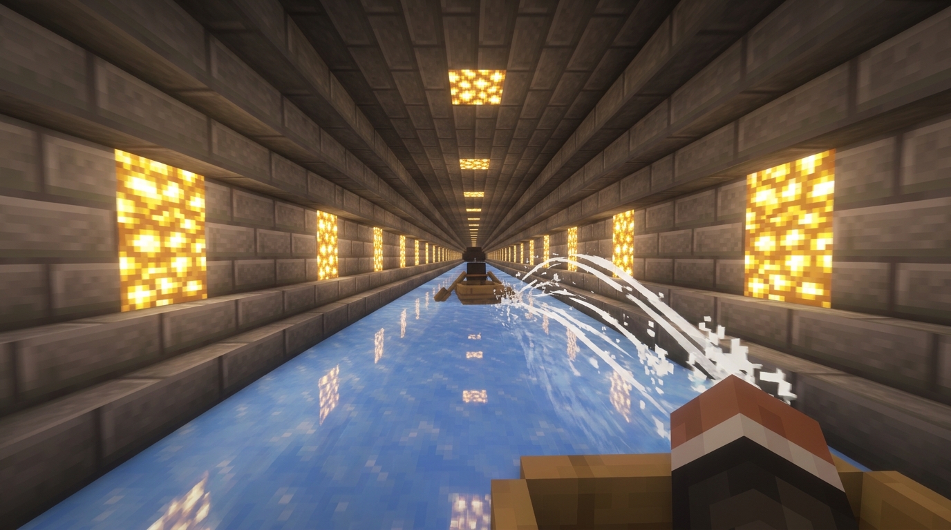 How To Build A High Speed Boat Ice Highway In Minecraft How To Build A High Speed Boat Ice Highway In Minecraft