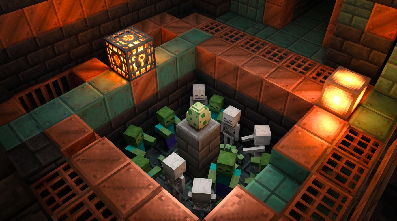 Best Trial Spawner Cheese Methods For Safe Loot Luring Mobs With Turtle Egg Traps