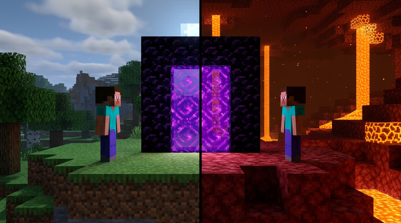 How To Master Nether Portal Coordinate Math For Perfect Linking Matching Your Overworld And Nether Y Levels