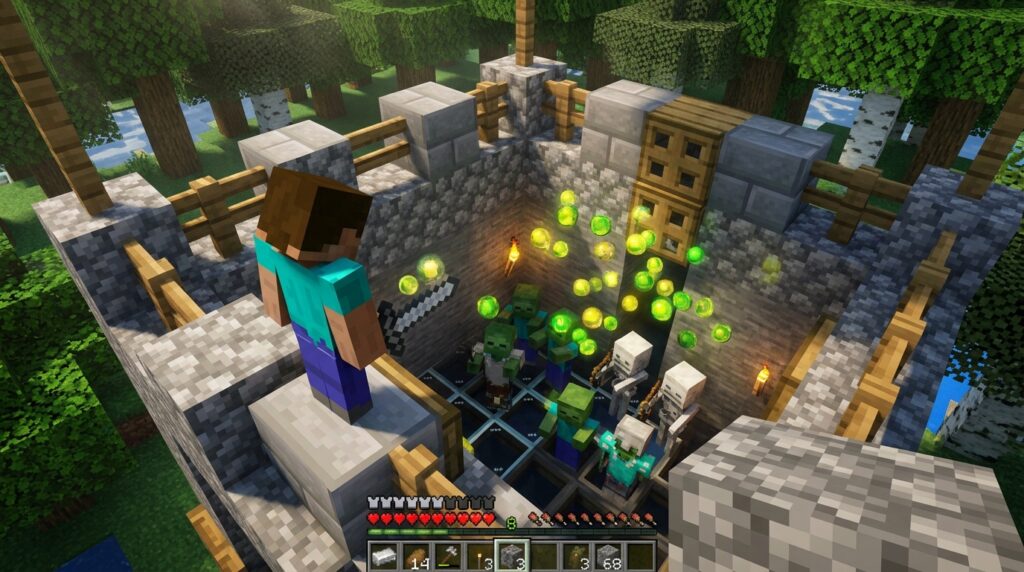 the best easy xp farm designs for minecraft beginn 1781258480037