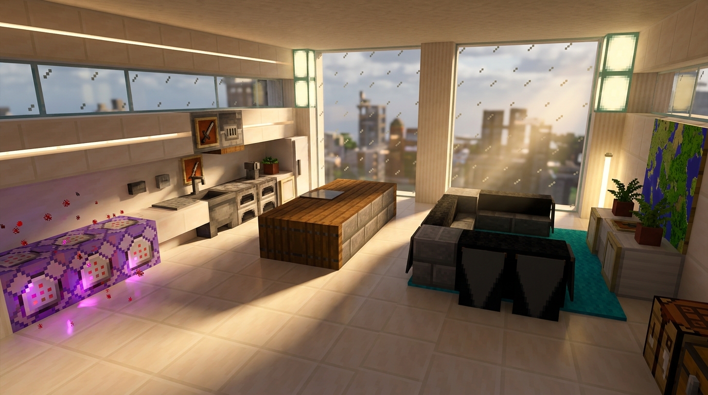 Build Functional Modern Furniture Using Minecraft Command Blocks