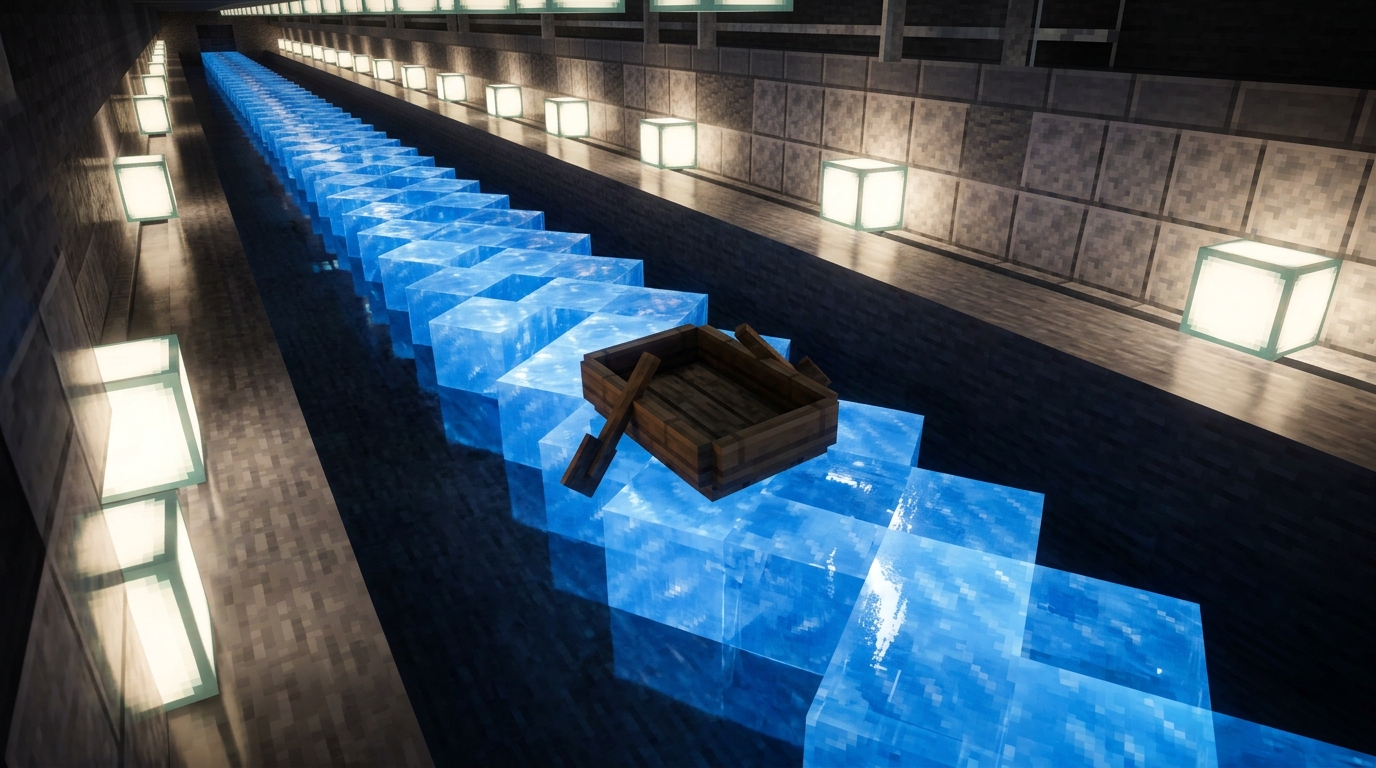 Why Boat Ice Highways Are The Ultimate Minecraft Travel Hack Building Efficient One Block Wide Diagonal Paths