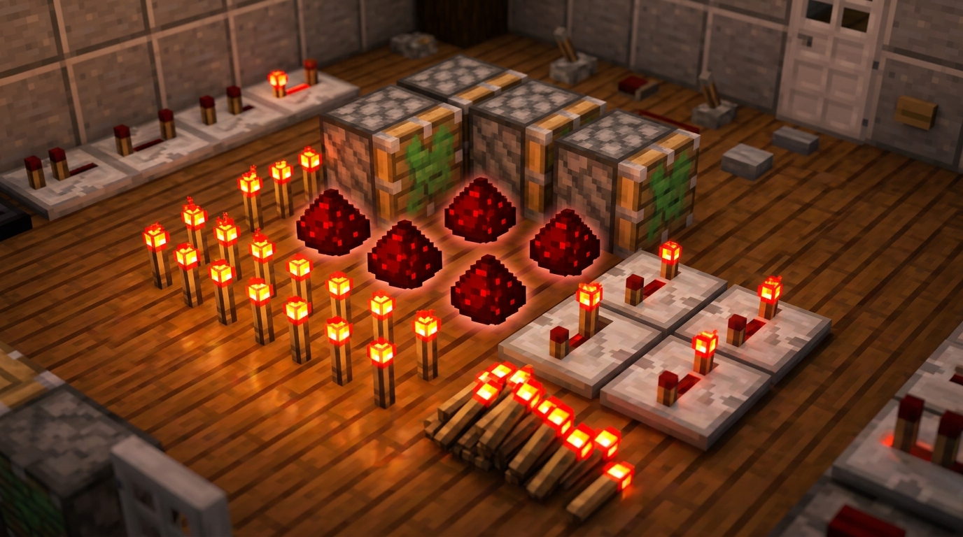 Easy Redstone Door Designs For Your Minecraft Base Essential Redstone Supplies For Survival Builders