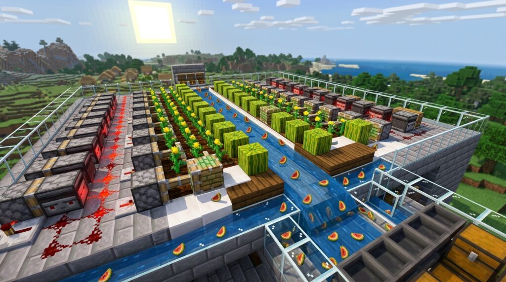 How To Build A High Efficiency Automatic Melon Farm In Bedrock Edition how to build a high efficiency automatic melon far 1783677658930