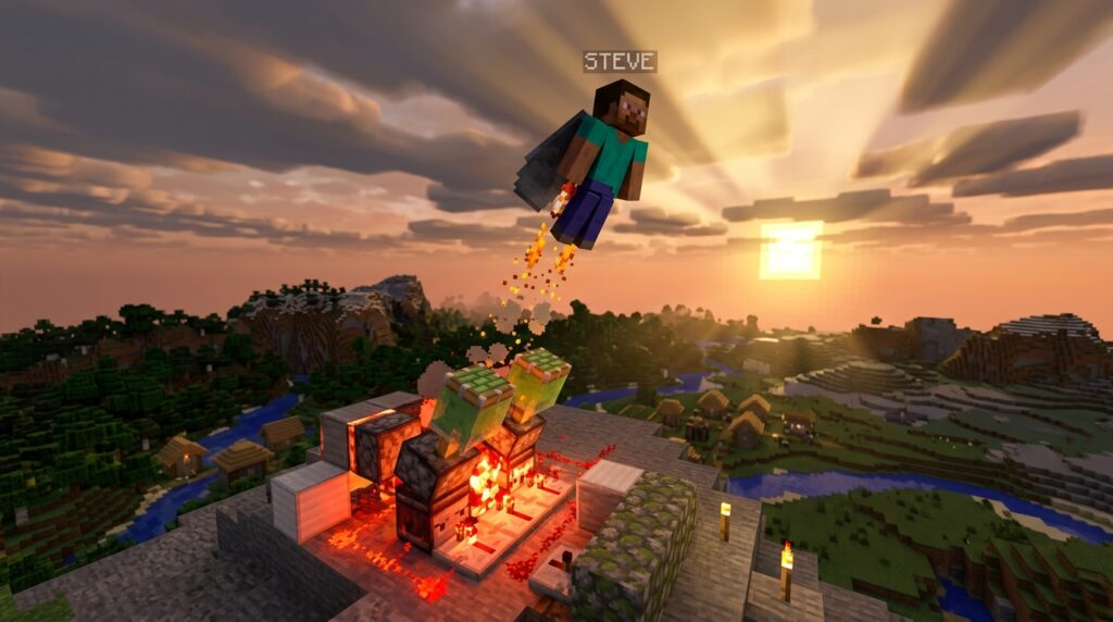 how to build a redstone elytra launcher in minecra 1785405765567