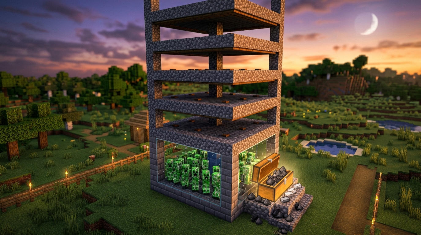 How To Build A Simple Creeper Farm For Infinite Gunpowder How To Build A Simple Creeper Farm For Infinite Gunpowder