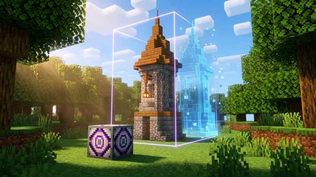 how to use structure blocks in minecraft to save a 1785233033258