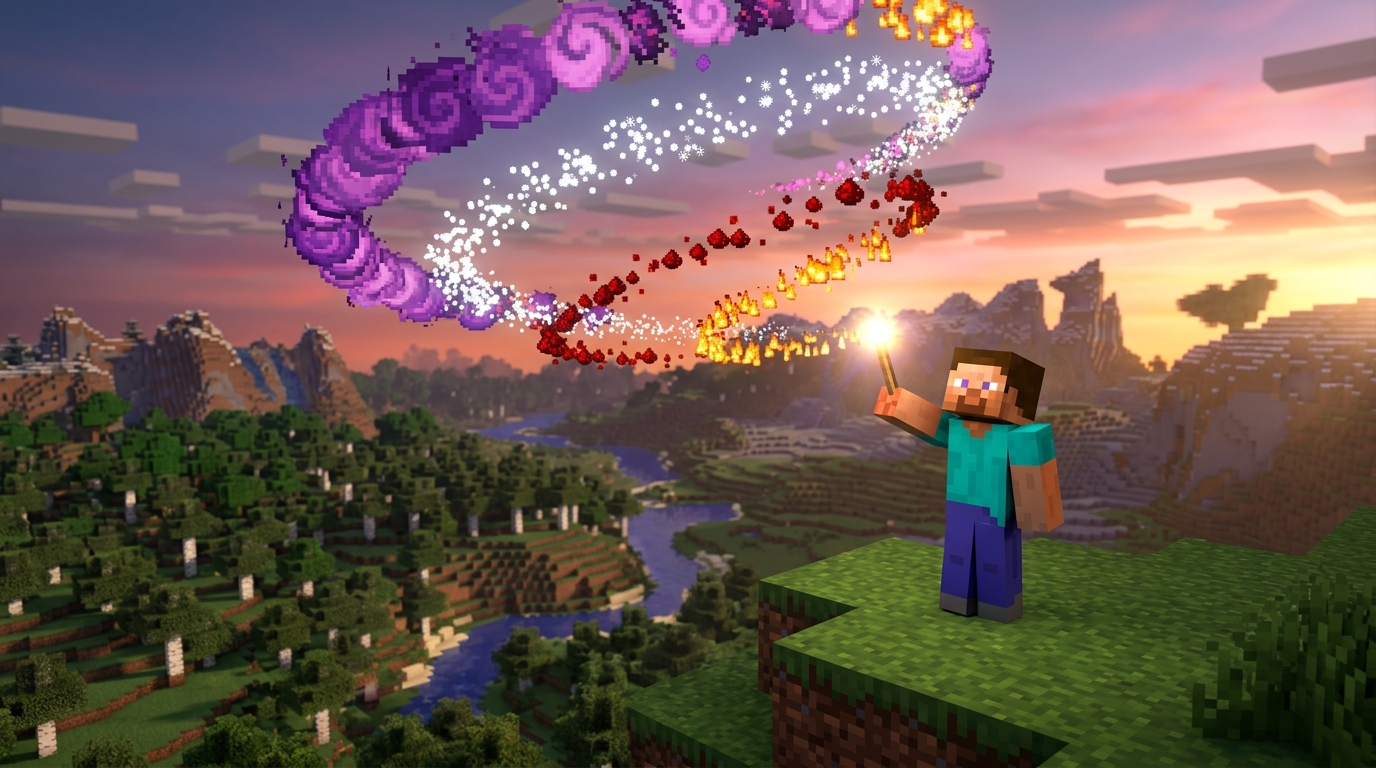 How to Use the Minecraft Bedrock Particle Command and Name List