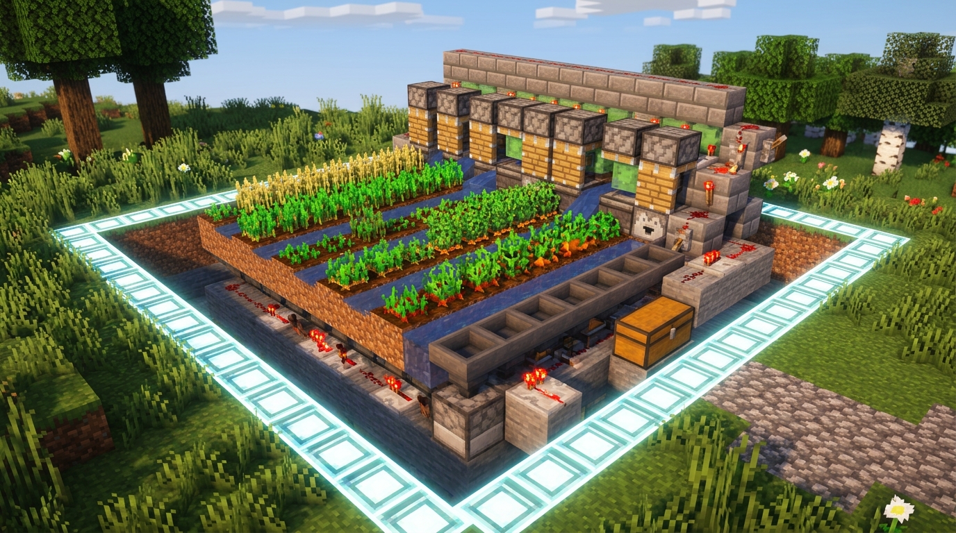 Minecraft Chunk Borders Guide For Farms, Bases, And Mining Chunk Borders For Farms And Redstone
