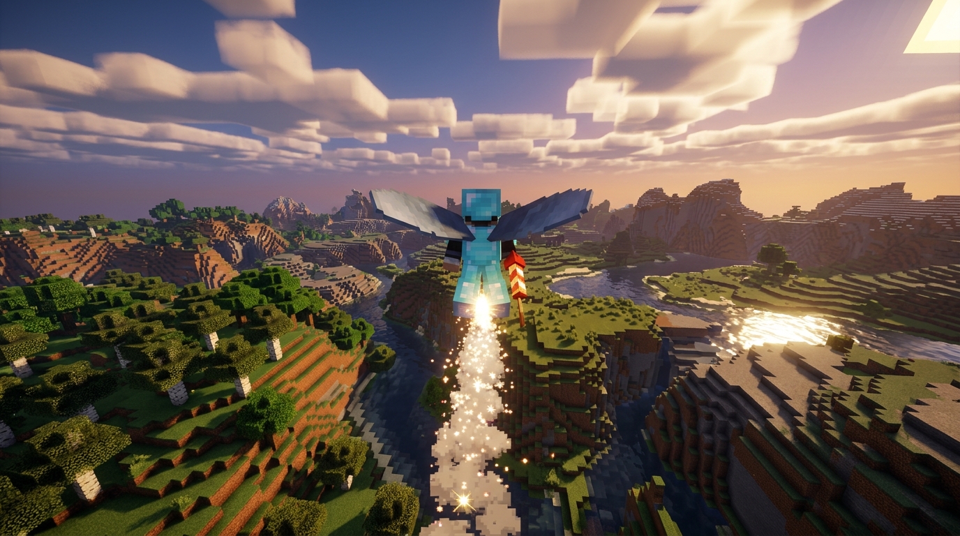 Elytra Firework Tutorial: Fly Safely Across Minecraft Elytra Firework Tutorial: Fly Safely Across Minecraft