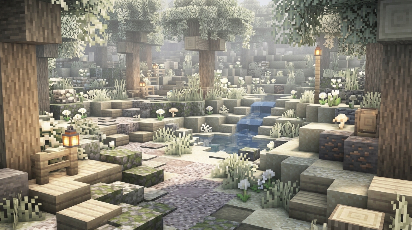 Minecraft Pale Garden Guide: Biome, Blocks, Creaking, And Survival Tips Pale Garden Blocks And Resources