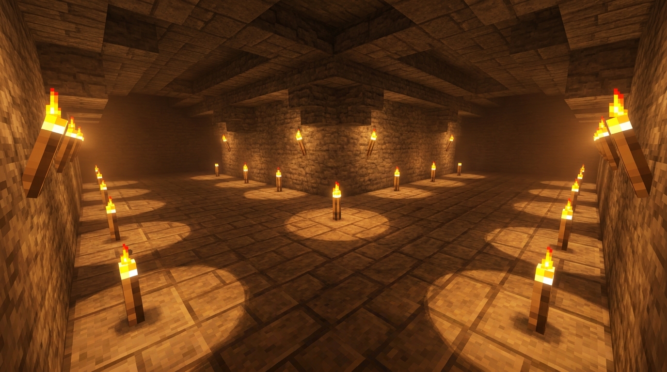 Minecraft Light Level Spawn Guide For Hostile Mobs Torch Placement For Spawn Proofing