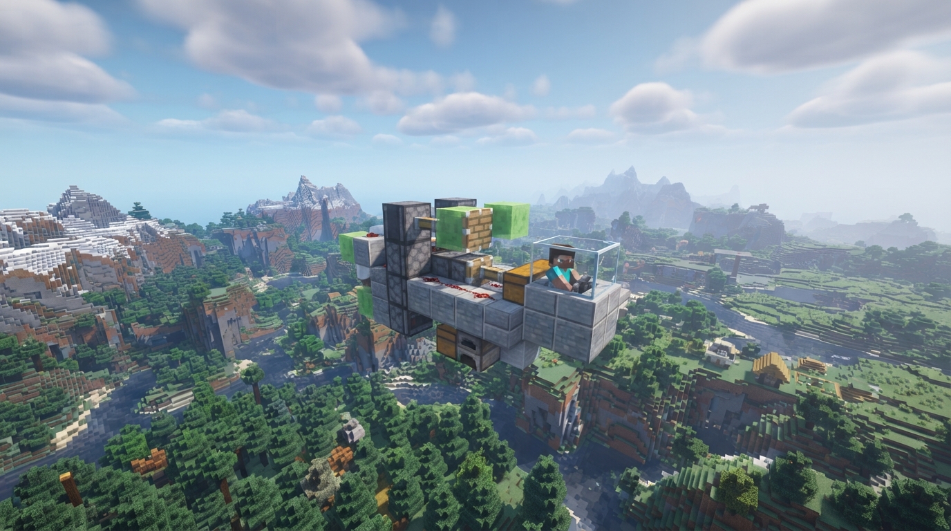 Minecraft Redstone Flying Machines: Build Movers, Bridges, and Tunnel Borers Flying Machine Builds for Travel