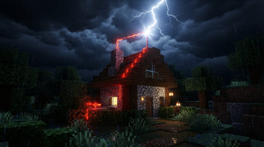Lightning Rod Uses in Minecraft: Protection, Redstone, and More lightning rod uses in minecraft protection redston 1790503435257