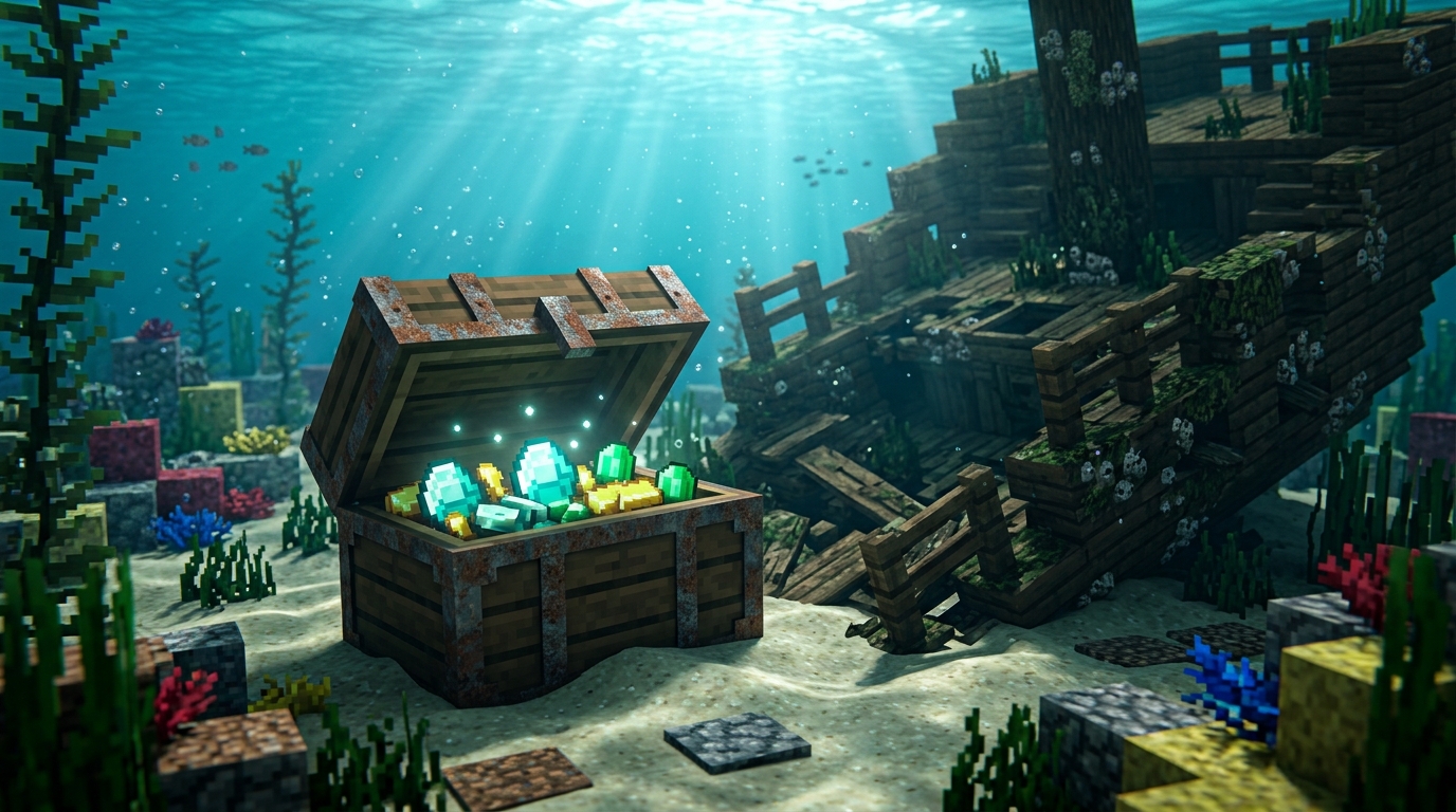 Minecraft Shipwreck Loot: Chests, Maps and Safe Diving Tips Can You Get Diamonds From a Shipwreck Treasure Chest?