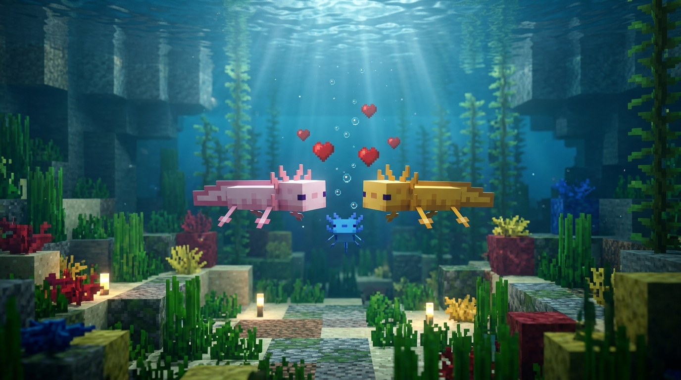 Minecraft Axolotl Colors: A Visual Guide To Every Variant How Do You Breed Blue Axolotls?