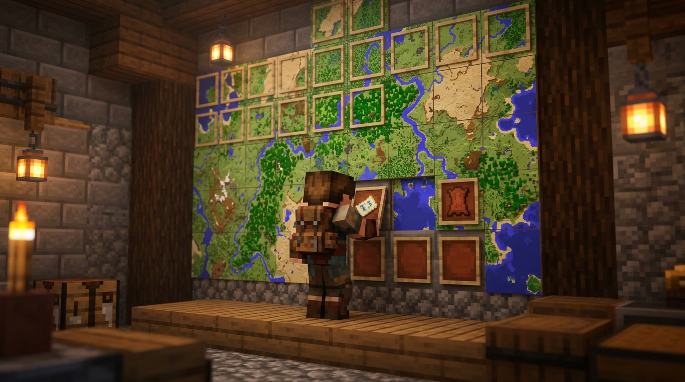 How to Build a Minecraft Map Wall How Do You Make Maps for a Wall?