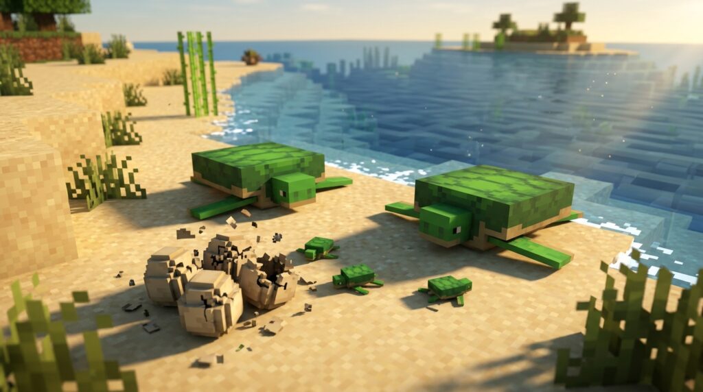 how to hatch turtle eggs in minecraft 1791972300998