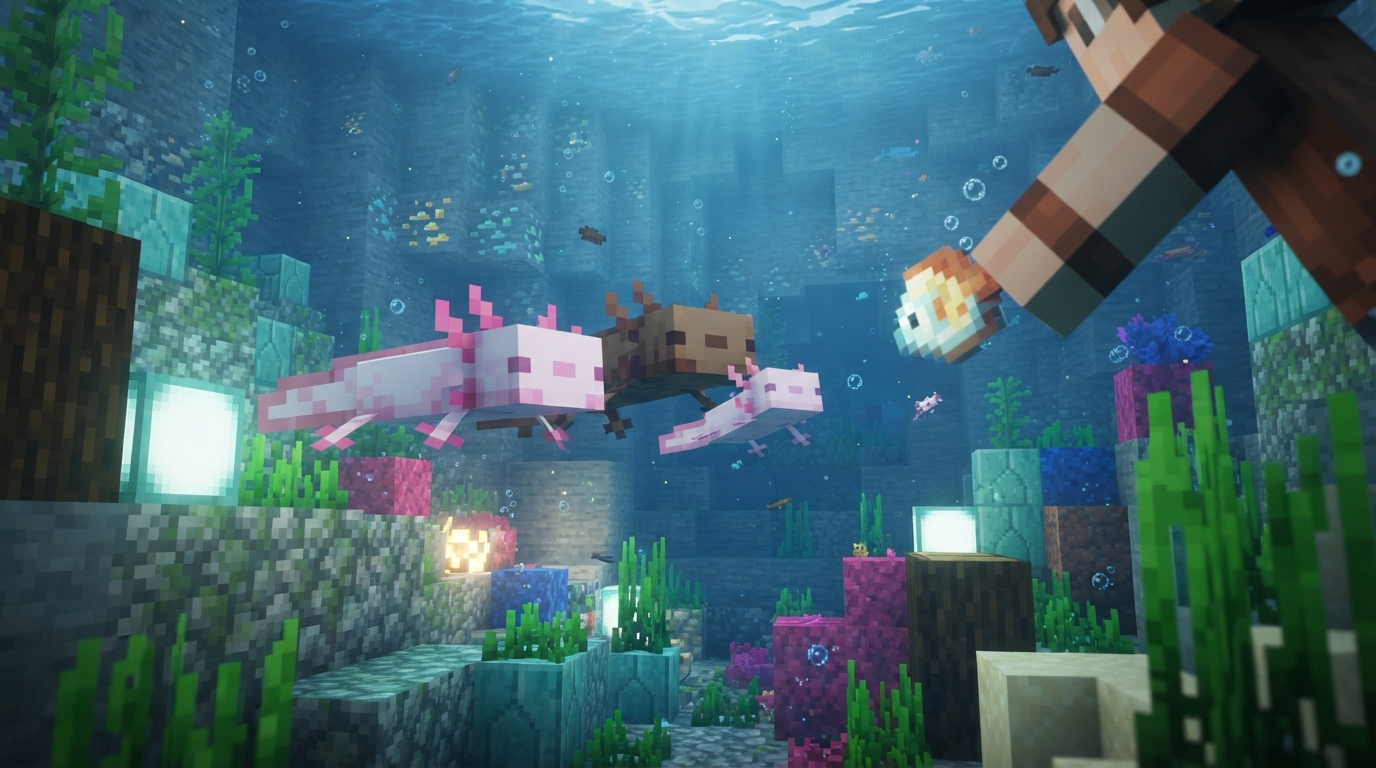 Minecraft Axolotl Breeding Guide: Find, Feed, and Raise Them