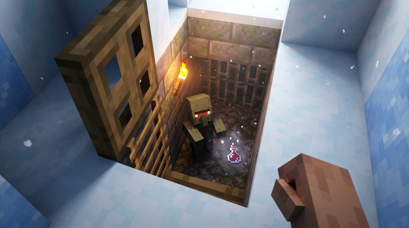 Minecraft Igloo Basement: Finding the Hidden Hatch and Curing the Zombie Villager