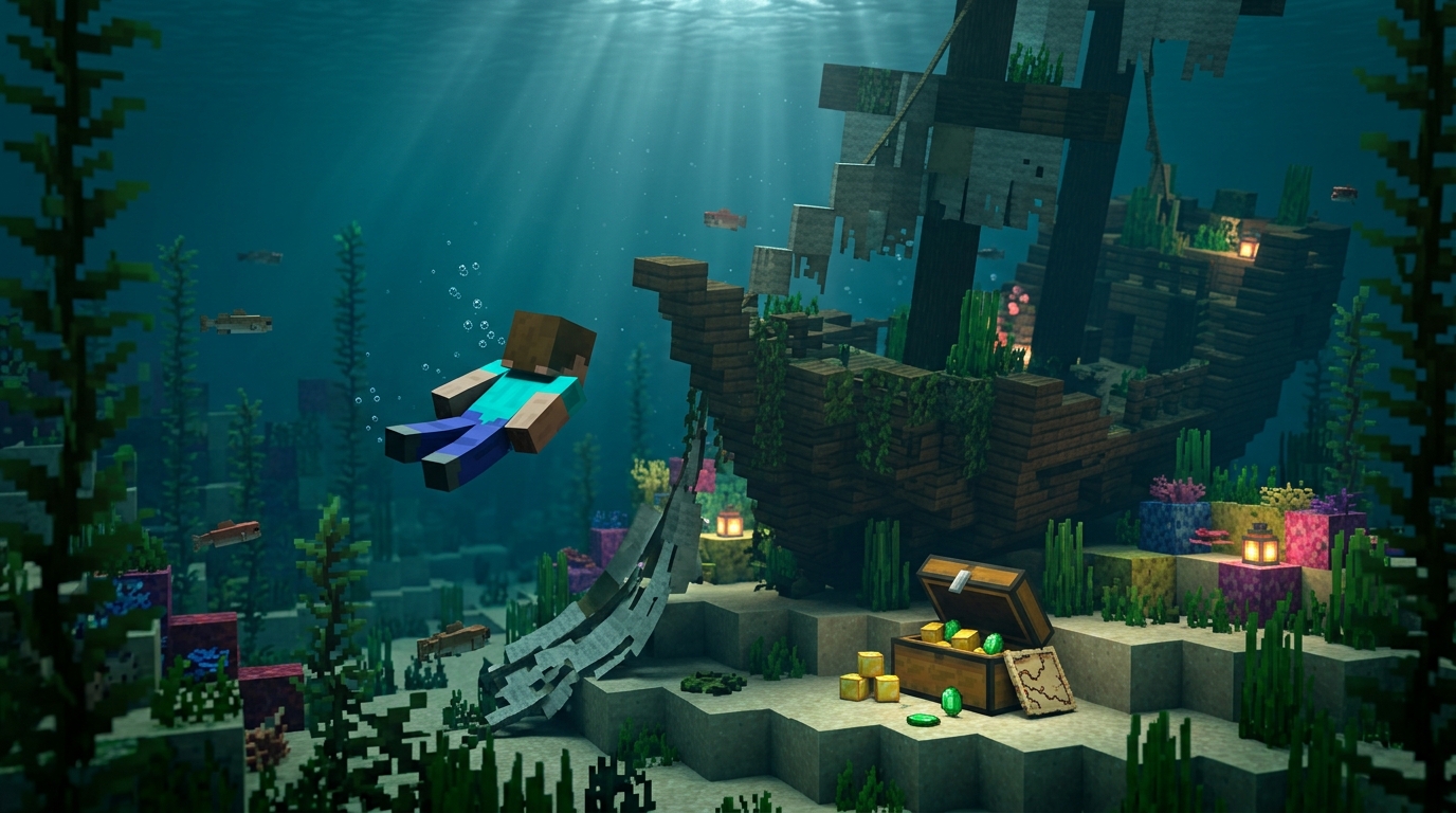 Minecraft Shipwreck Loot: Chests, Maps and Safe Diving Tips Minecraft Shipwreck Loot: Chests, Maps and Safe Diving Tips