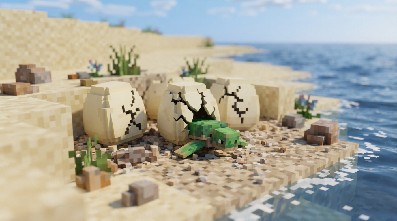 Minecraft Turtle Egg Hatch Time: How Long It Takes Minecraft Turtle Egg Hatch Time: How Long It Takes