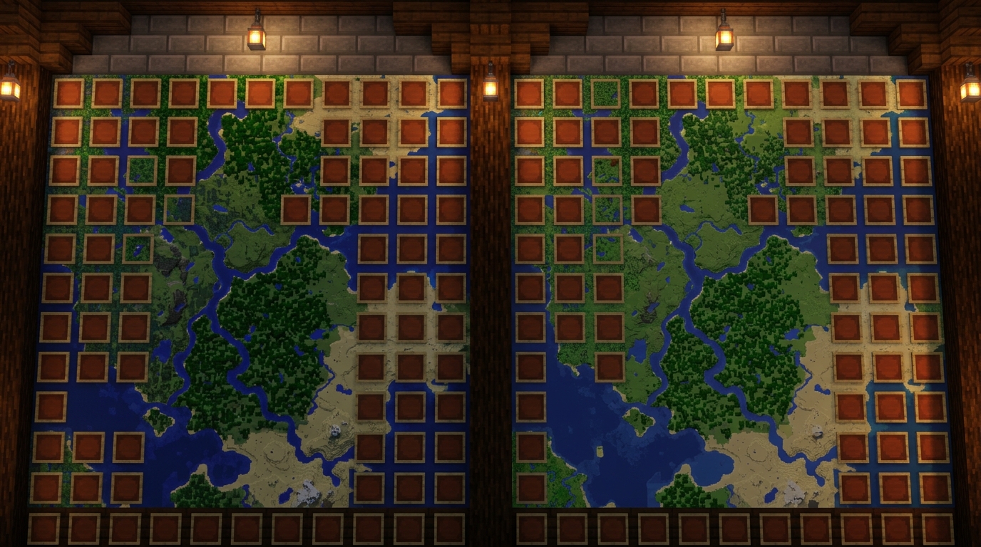 How to Build a Minecraft Map Wall What Changes Between Java And Bedrock?